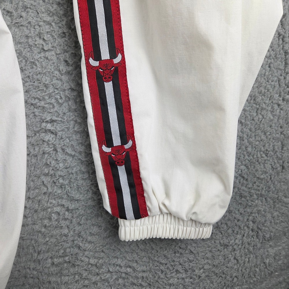 Pro Player Chicago‎ Bulls Windbreaker Jacket Mens L White Vintage NBA Hooded - Picture 4 of 14